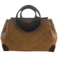 thumbnail image 1 of Mujeres Bolsas de Paja Mujer de Bambú Bolso de Tejido de Playa de Verano de Señora de Mano Vintage Bolso de Manejar de Madera  de Punto Bolsas de Mano Totalizador, 1 of 1
