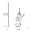 thumbnail image 6 of Auriga Fine Jewelry 925 Sterling Silver Script Letter T Initial Charm Pendant for Women (L- 16mm, W- 8 to 10mm), 6 of 6