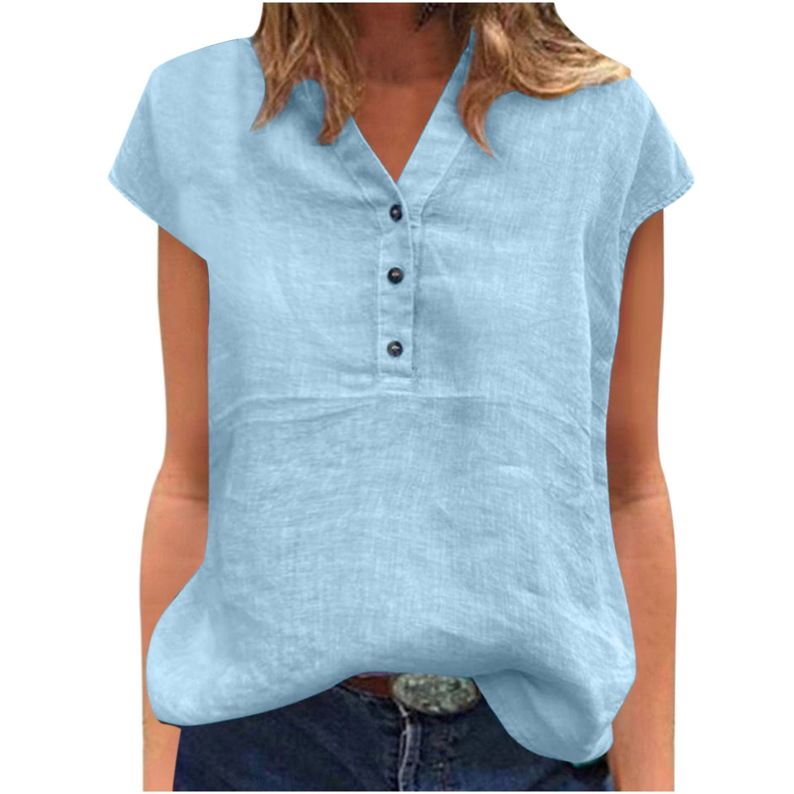 USSUMA Summer Tops for Women Trendy V 