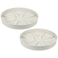 thumbnail image 1 of Uxcell 6 Inch Plant Saucers Tray, Durable Plastic Round Flower Pot Drip Tray, White 2Pcs, White 10.5 Inch, 1 of 5