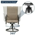 thumbnail image 6 of UDPATIO Patio Swivel Chairs Set of 4, High Back Outdoor Dining Chairs for Lawn Garden Backyard, Brown, 6 of 9