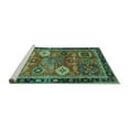 thumbnail image 2 of Ahgly Company Machine Washable Indoor Rectangle Abstract Turquoise Blue Modern Area Rugs, 5' x 8', 2 of 4
