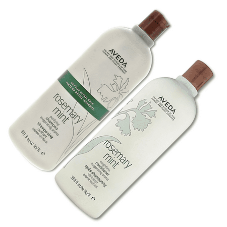 Aveda Rosemary Mint Purifying Shampoo and Weightless Conditioner 33.8 oz (Pack of 2) with pump
