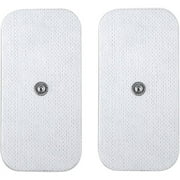 HealthmateForever Large Snap-on Rectangular-Shaped White Conductive Pads