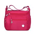 thumbnail image 1 of Bolso bandolera para mujer con múltiples bolsillos, bolso bandolera para mujer, bolso de mano y cartera rosa, 1 of 5