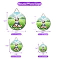 thumbnail image 5 of Happy Easter Hello Spring Old English Sheepdog Playing Football Round Wood Sign Dog Lover Hanging Wall Home Decor - 13003, 5 of 5