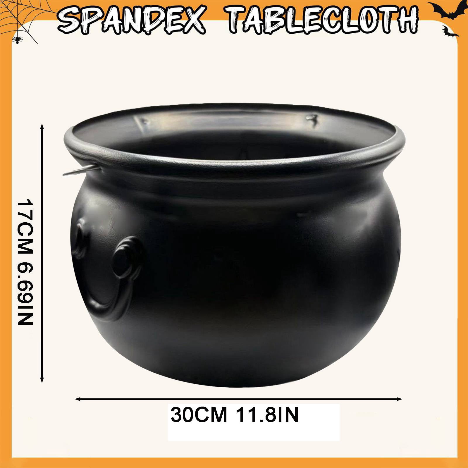 Clearance | Black Cauldron Candy Bucket for Halloween Trick or Treat and Decor, B