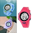 thumbnail image 4 of Reloj digital para niños y niñas, reloj de pulsera electrónico impermeable para exteriores con Rosado, 4 of 8