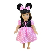 In-Style Doll Clothes for American Girl Dolls, Outfits, 18-Inch, Disney Minni Mouse, Fits our Generation dolls