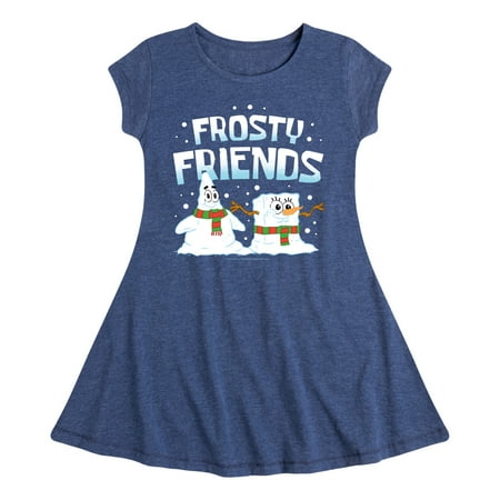 

SpongeBob SquarePants - Frosty Friends - Toddler And Youth Girls Fit And Flare Dress