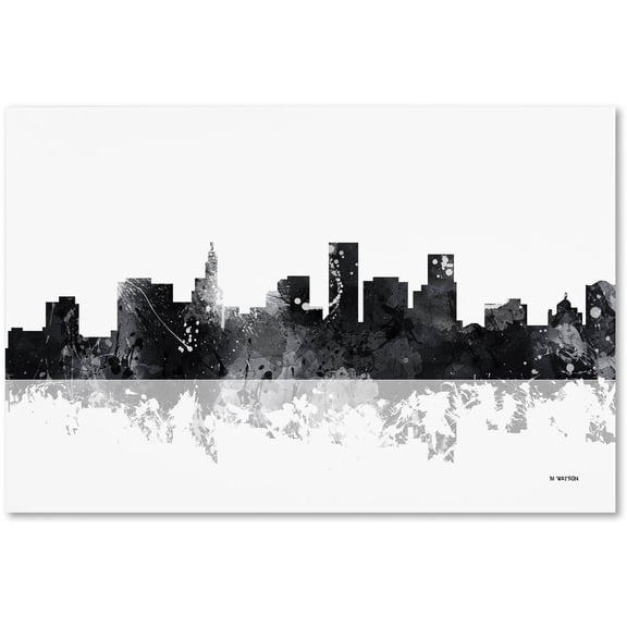 Trademark Fine Art "St Paul Minnesota Skyline BG-1" Canvas Art by Marlene Watson
