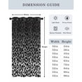 thumbnail image 6 of Ombre Leopard Thermal Insulated Blackout Curtains for Bedroom 63 Length Print Black White Gradient Room Darkening Curtain 1 Panel Grommet Window Curtain Drape for Living Room Nursery Room, 6 of 7