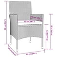 thumbnail image 4 of vidaXL 9 Piece Garden Dining Set with Cushions Beige Poly Rattan, 4 of 5