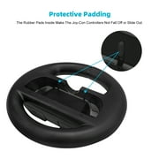 Joycon Steering Wheel (Large Set of 2) Compatible with Nintendo Switch Joycons (Black)