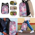 thumbnail image 4 of Adjustable Strap School Backpack 3 Piece/Set Bookbags with Lunch Pouch Pencil Case Swing Panda Designer Knapsack, 4 of 7