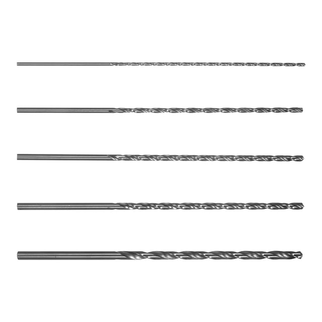FELTECHELECTR Juego de 5 brocas de acero de alta resistencia con eje recto recubierto de titanio, con baja resistencia al corte para metal, madera y plástico.