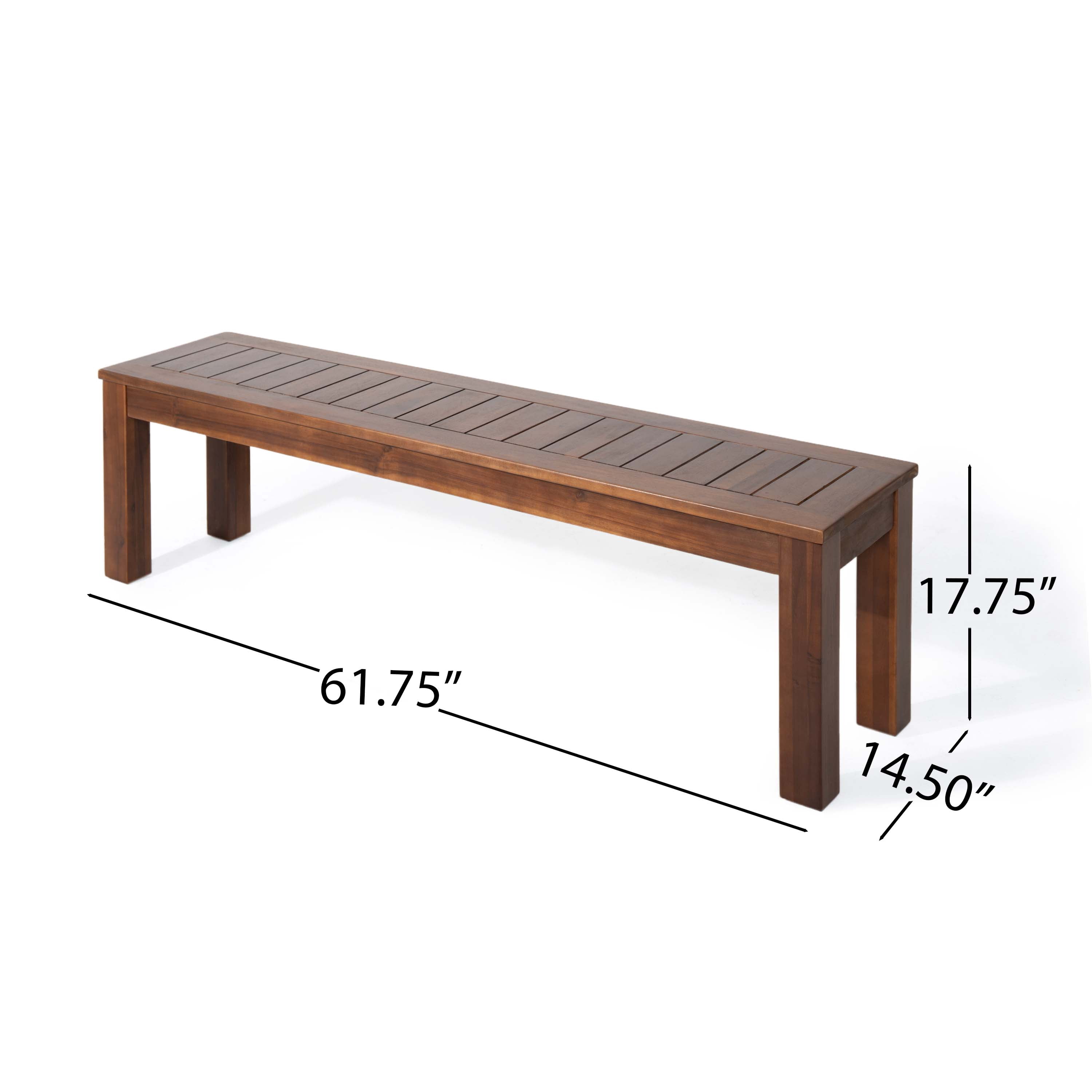 MAYEERTY 61.75''Outdoor Benches Stylish and Modern Outdoor Bench, Ergonomic Design, Comfortable Sitting ( SET OF 2 )
