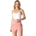 thumbnail image 2 of Love Tree Womens Juniors Athletic Gym Work Out Running Shorts (S, Rose), 2 of 4