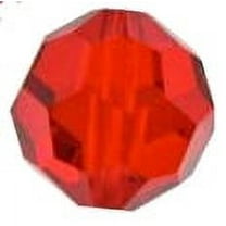 Swarovski Round Crystal Beads Item #5000 Lt. Siam Color 8mm Size - 12 Pieces