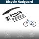 thumbnail image 2 of Guardabarros delantero para bicicleta de carretera MTB Unique Bargains 16.14" flexible con tapón, guardabarros negro con junta antideslizante 1 juego, 2 of 6