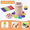 thumbnail image 6 of Montessori Toys for 1 2 3 4 5 6 Year Old Toddlers, Wooden Toddler Educational Toys Color Sorting Preschool Learning Activities, Fine Motor Skills Sensory Toys for 3-5 Girl Boy Birthday Gifts, 6 of 8