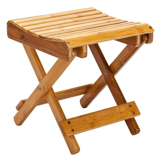 SalonMore Multi-function Folding Stool Kids Bench Bamboo Stool Seat Stool Household Outdoor