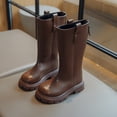 thumbnail image 6 of Splozh Little Girl Casual Boots Girls Kids Winter Fashion Knee High Winter Boots Riding Boot Mid Boot(Toddler/Little Kid) Brown,US 1.5, 6 of 6