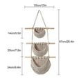 thumbnail image 5 of Artistic Hanging Cotton Baskets, Boho Decorative Hanging Baskets for Wall, Handcrafted 3 Tier Organizer, Over The Door Decor, Eco-Friendly Multipurpose Storage Solutions (A-White), 5 of 5