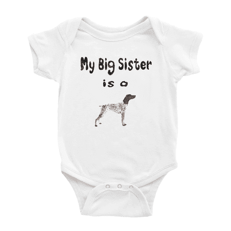 

My Big Sister Is A Pointer Dog Cute Baby Bodysuit Boy Girl Unisex
