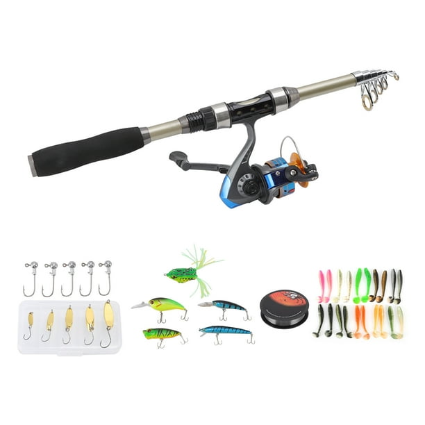 JUEGO DE RUEDAS DE CAÑA DE PESCA, 1,8 M Kit de Poste de Pesca de Longitud de Extensión Resistente para principiantes