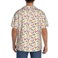 thumbnail image 3 of Pofeuu Sausage Tomato Toast Print Mens Casual Short Sleeve Shirts Beach Summer Spread Collar Pocket Tops Men's Casual Short-sleeved Shirt-4X-Large, 3 of 5