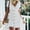 White, variant on ZZwxWA Sexy Dress for Women Party Womens Holiday V Neck Short Sleeve Flowy Ruffle Mini Dress for Women Summer Solid Color Buttons Down Casual Dress