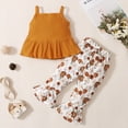 thumbnail image 3 of Mercatoo Cute Baby Girl Clothes Baby Girl Clothes Outfits Cotton Solid Color Tops Casual 2PC Set, 3 of 6