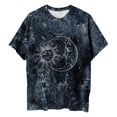 thumbnail image 4 of Tops Retro Para Hombres Y Mujeres Vintage Drop Manga Corta Patrón Estampado Casual Manga Corta Gradiente Tie-Dye Estampado Blusa Odeerbi ODB180222, 4 of 9