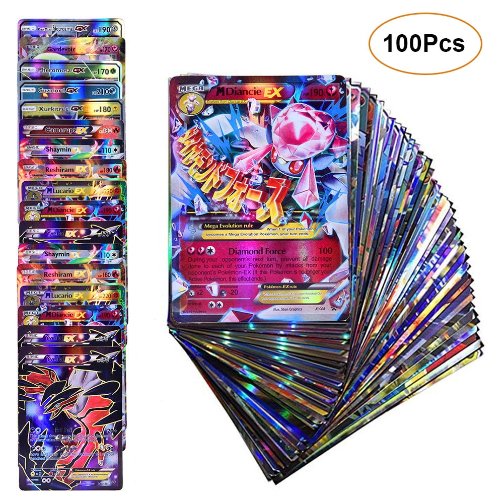 Pokemon Shining Cards 100/200pcs GX MEGA Game Battle Game Kids