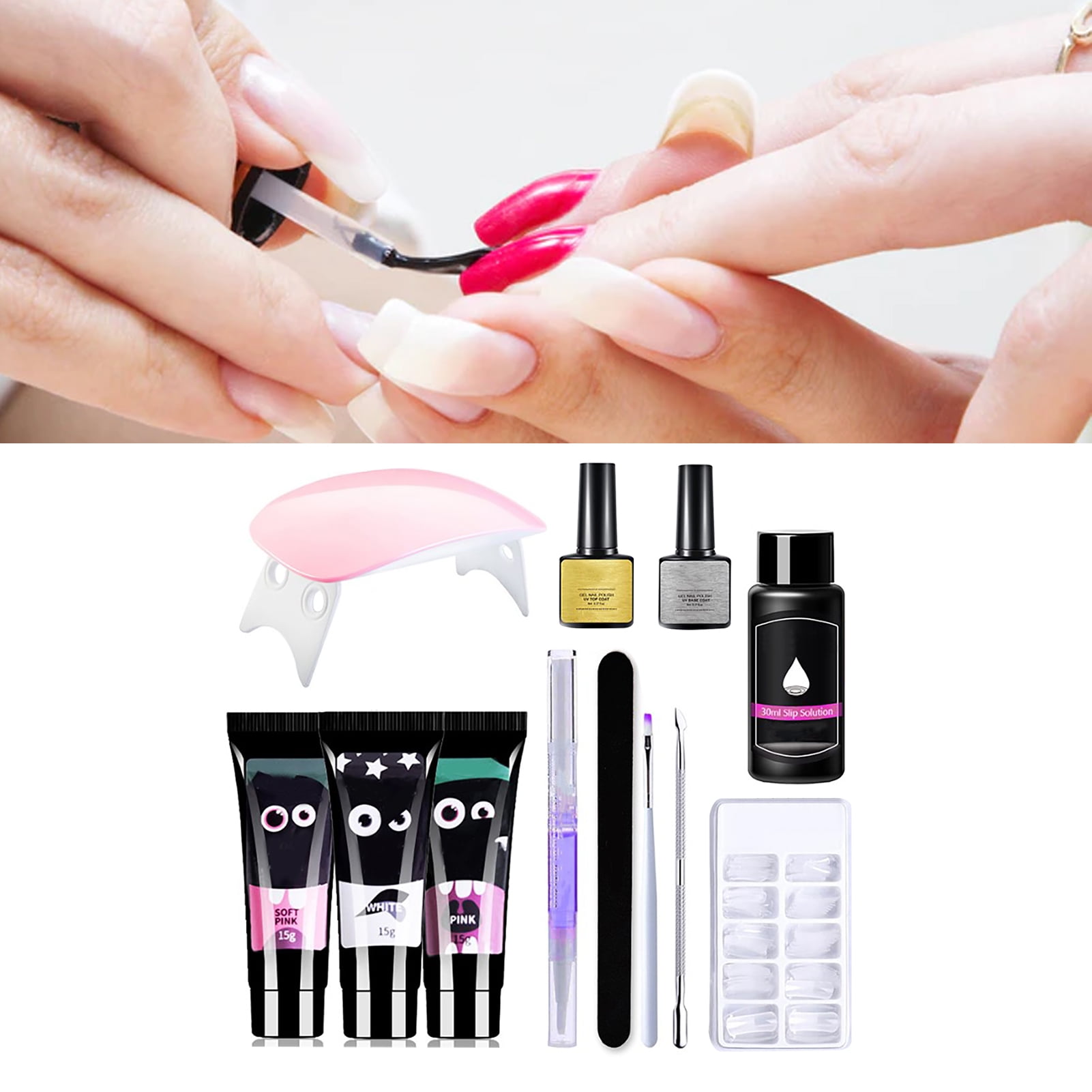 Gel Nail Extension Set, Nail Extension Gel Kit All In One