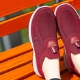 thumbnail image 6 of YOUYEDIAN Orthopedic Shoes for Women Breathable Walking Sneakers Slip on Trainers Ladies Comfortable Casual Athletic Shoe Thick Bottom (Red, 7 Wide), 6 of 8