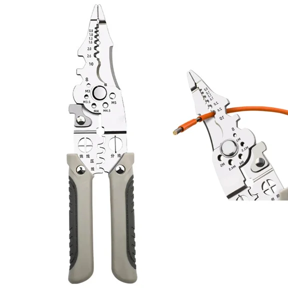 Upgrade Multifunctional Wire Stripper Crimper Cable Cutter Pliers Crimping Tool