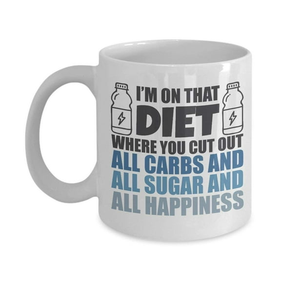 I'm On That Diet Fitness Coffee & Tea Gift Mug For Fit Mom, Trainer, Best Friend & Health Conscious Men & Women