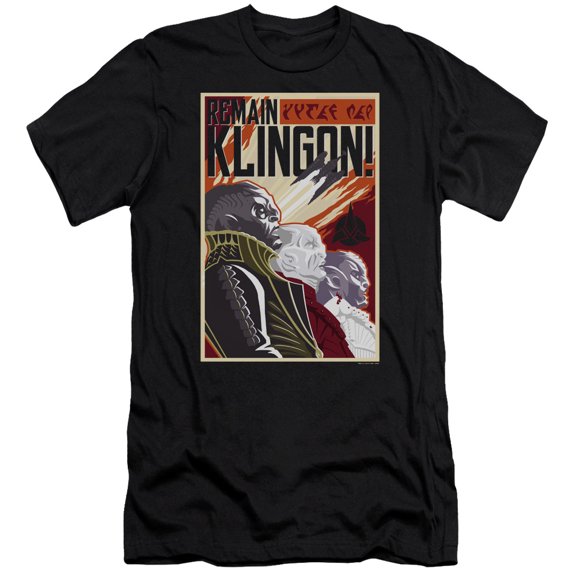 Star Trek Discovery Remain Klingson Poster Adult 30/1 T-Shirt Black
