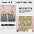 thumbnail image 6 of Pioneer Flower Floral Print Pattern Apron for Women and Men, Cotton Linen Waterproof with Pockets, Adjustable, 33x27 Inch for Kitchen, Gardening, BBQ, Salon, 6 of 6