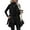 Black 2XL, variant on Women Fall Spring Vest Coat with Belt Lace-up Waist Turn-down Collar Smooth Faux Leather Mid Length Cardigan Commuting Shopping Lady Waistcoat