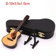 thumbnail image 1 of Mini Full Angle Folk Guitar Guitar Miniature Model Wooden Mini Musical Instrument Model Collection S: 10CM Acoustic guitar full angle, 1 of 8