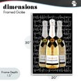thumbnail image 4 of Stupell Industries Contemporary Triple Champagne Bottle Love White Framed Giclee Art, 20 x 30, by Martina Pavlova, 4 of 8