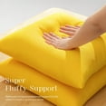 thumbnail image 4 of Phantoscope Outdoor Pillow Inserts - Pack of 2 Square Form Water Resistant Decorative Throw Pillows, 18" x 18", Yellow, 4 of 6