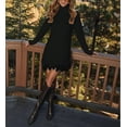 thumbnail image 3 of Women's Bodycon Pullover Mini Sweater Dresses,Mock Neck Long Sleeve Knit Short Dress Fall Winter Outfits Vacation, 3 of 8