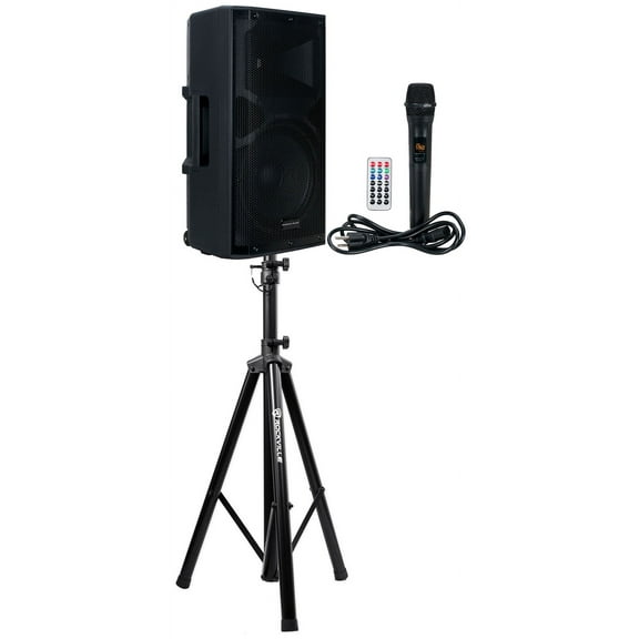 American Audio APX12 GO BT 12" Rechargeable DJ PA Speaker w/Bluetooth Mic Stand