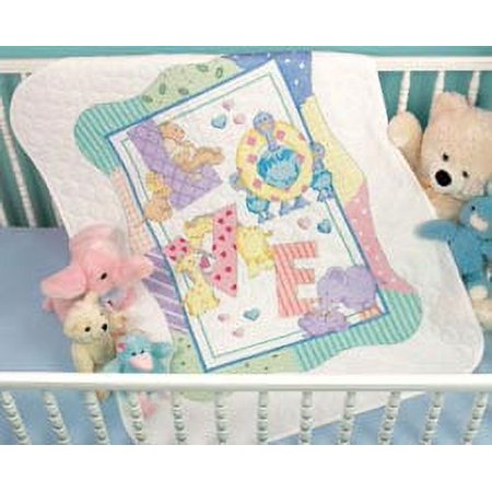 UPC: 0088677734701 | Baby Hugs Zoo Alphabet Quilt Stamped Cross Stitch Kit-34  X43