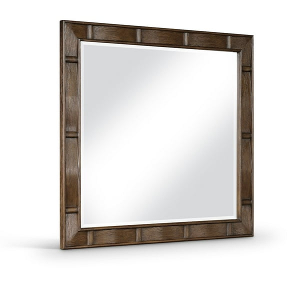 Meridian Furniture Weave Brown Mirror