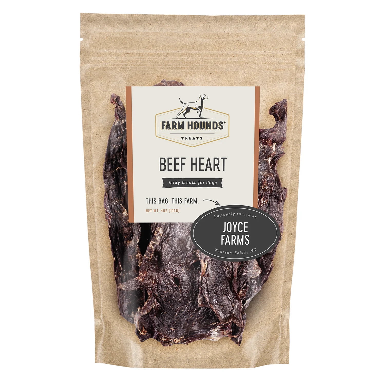 Farm Hounds Dehydrated Beef Heart for Dogs, 100 Natural, Humane Dried Beef Hearts Treats for